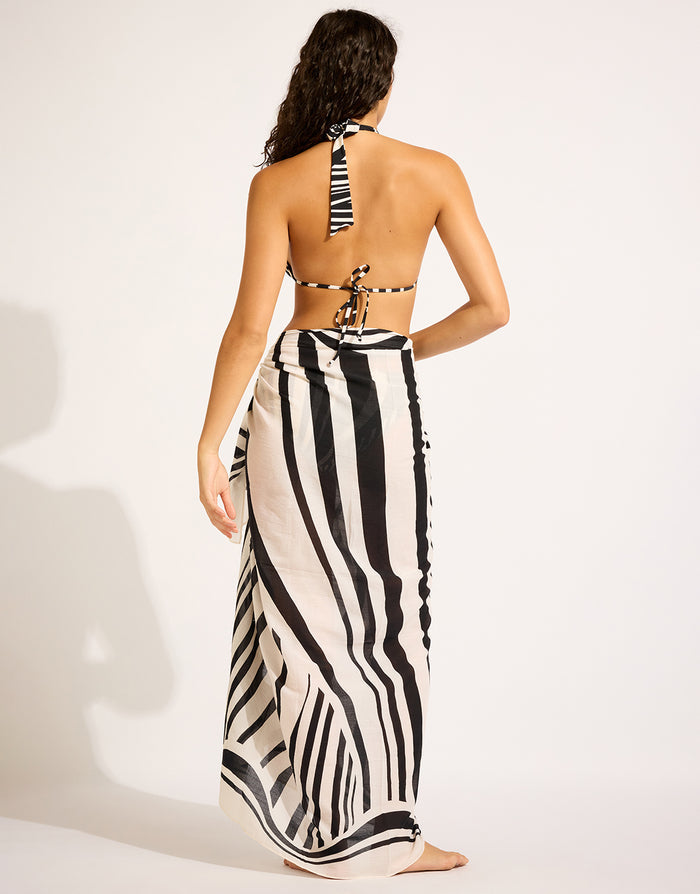 Seafolly Coastline Sarong - Black - Simply Beach UK