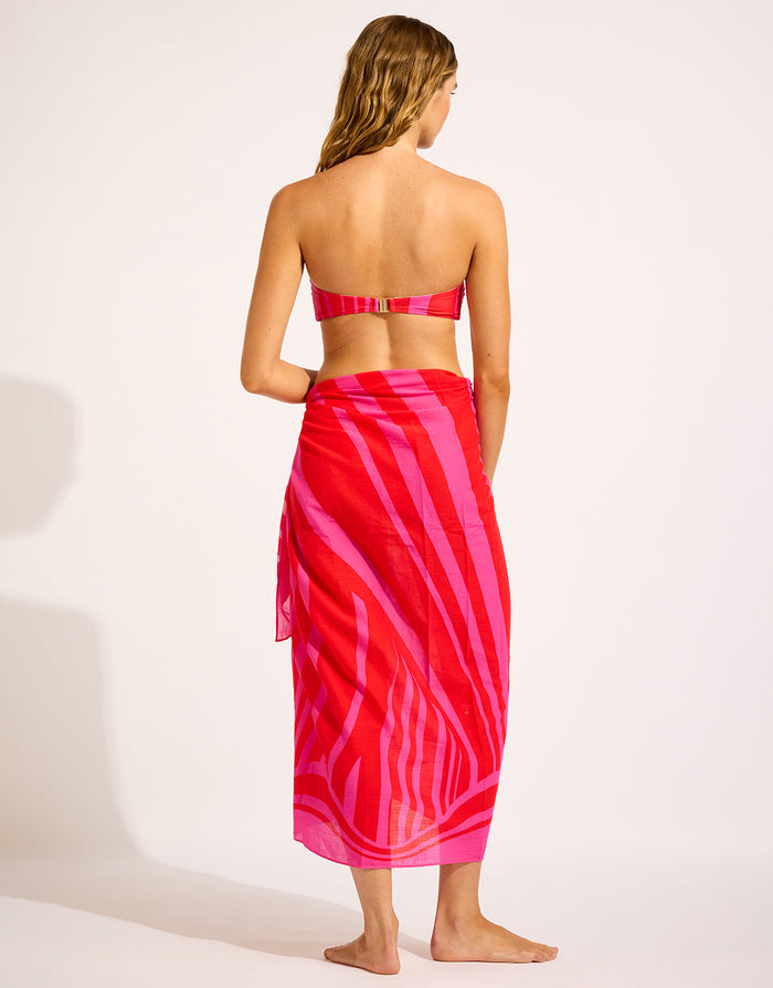 Seafolly Coastline Sarong - Flame - Simply Beach UK
