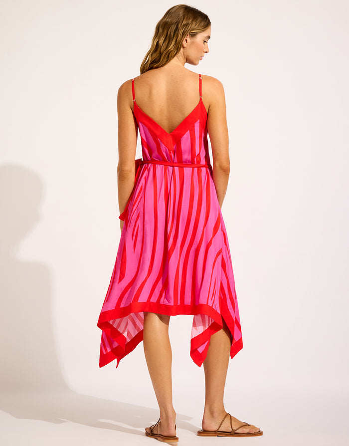 Seafolly Coastline Scarf Wrap Dress - Flame - Simply Beach UK