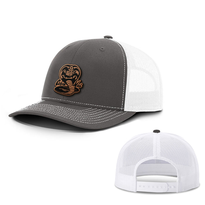 Cobra Kai Leather Patch Hats - BustedTees.com