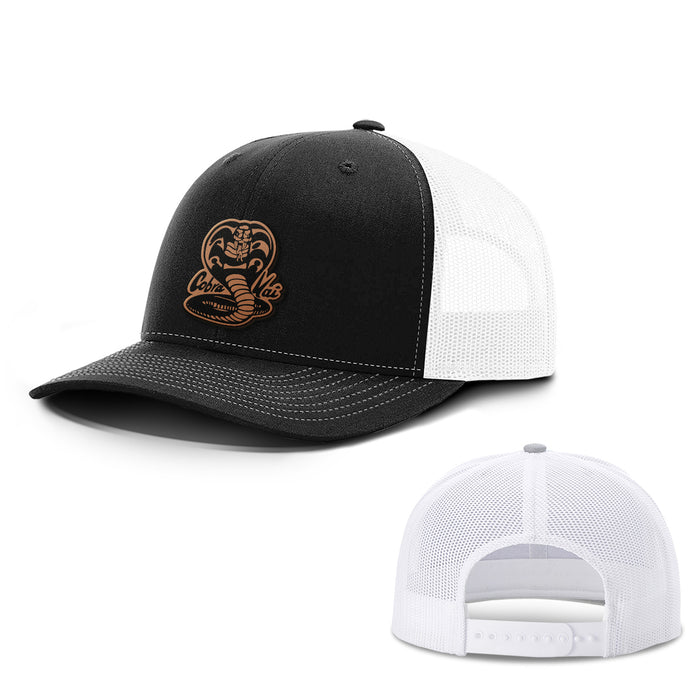 Cobra Kai Leather Patch Hats - BustedTees.com