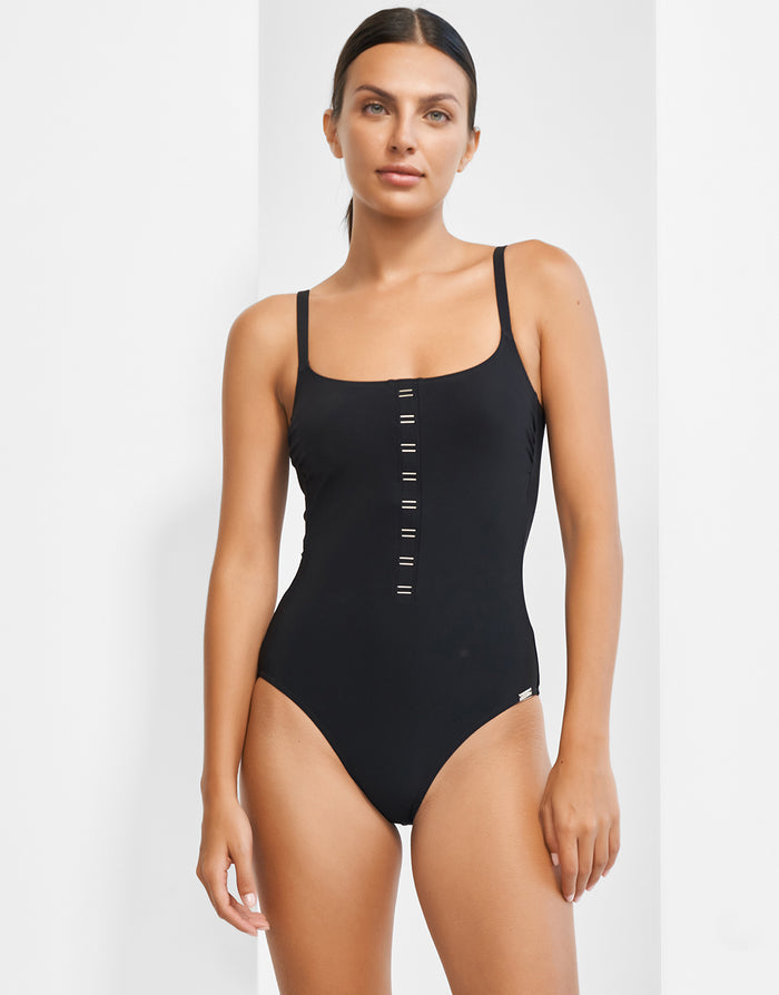 Code Tank Swimsuit - Black - Simply Beach UK