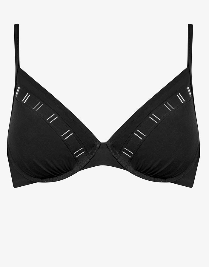 Code Underwired Bikini Top - Black - Simply Beach UK