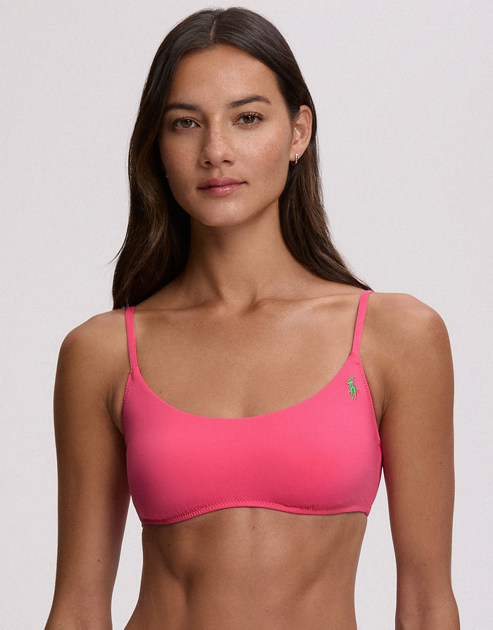 Polo Ralph Lauren Color Shop Kennedy Bralette Bikini Top - Desert Pink - Simply Beach UK