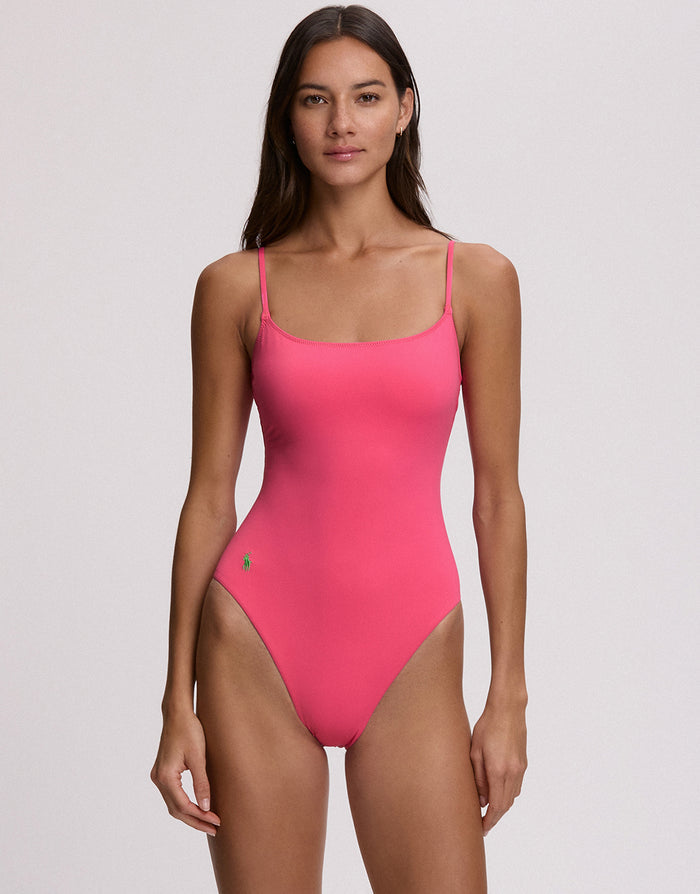 Polo Ralph Lauren Color Shop Kennedy Swimsuit - Desert Pink - Simply Beach UK