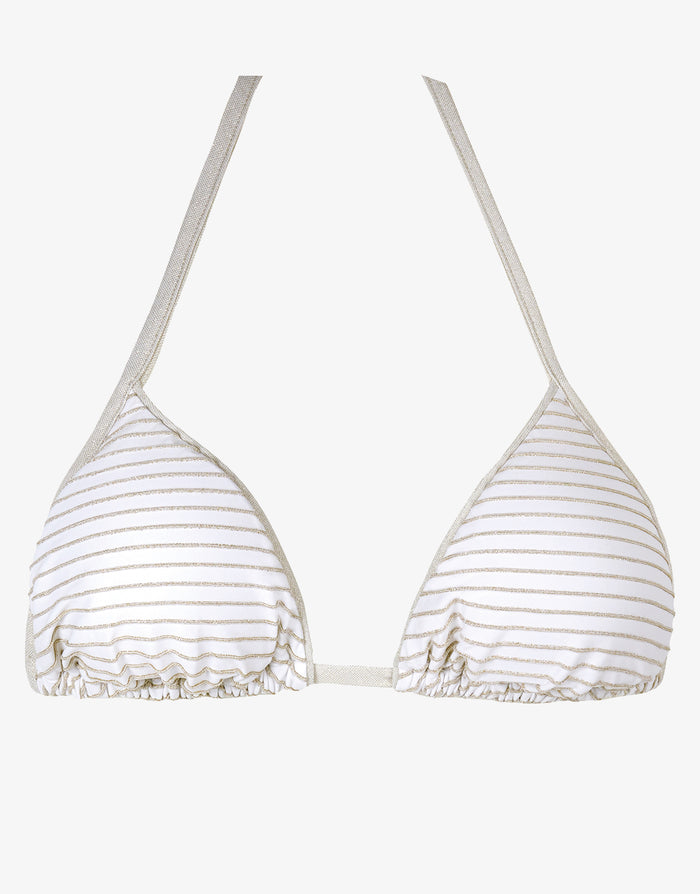 Tessy Corsica Triangle Bikini Top - White - Simply Beach UK