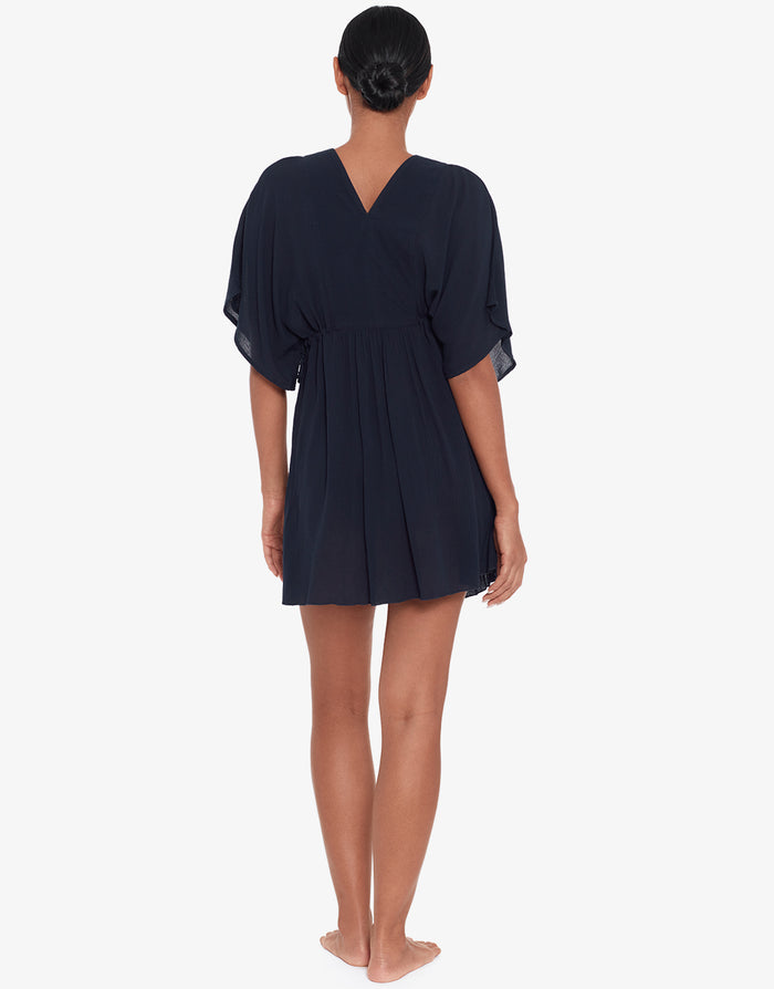 Crinkle Tunic Beach Dress - Black - Simply Beach UK