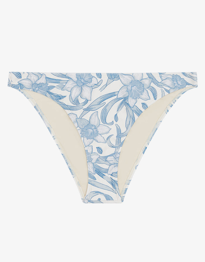 Peony Daffodil Staple Bikini Pant - Blue Print - Simply Beach UK