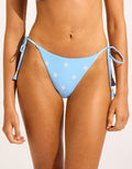 Seafolly Daisy Chain Tie Side Rio Bikini Pant - Powder Blue - Simply Beach UK