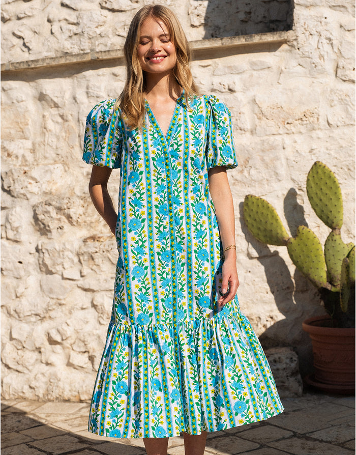 Pink City Prints Daisy Dress - Hibiscus Border - Simply Beach UK
