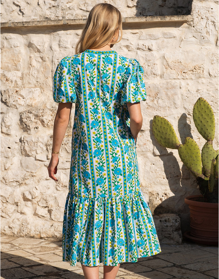 Pink City Prints Daisy Dress - Hibiscus Border - Simply Beach UK