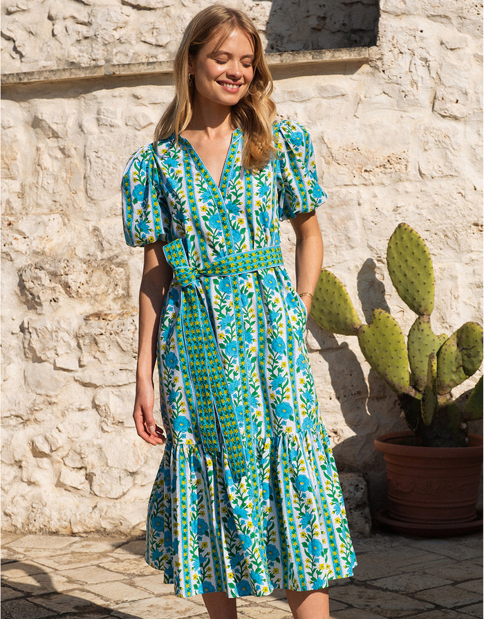 Pink City Prints Daisy Dress - Hibiscus Border - Simply Beach UK