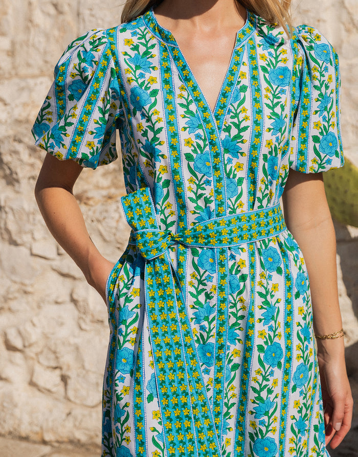 Pink City Prints Daisy Dress - Hibiscus Border - Simply Beach UK