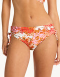 Daisyfield Mid Drawstring Bikini Pant - Coral - Simply Beach UK