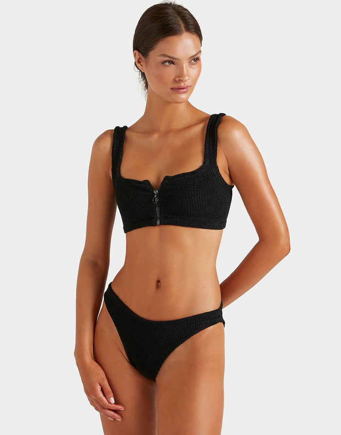 Hunza G Dallas Bikini Set - Black - Simply Beach UK