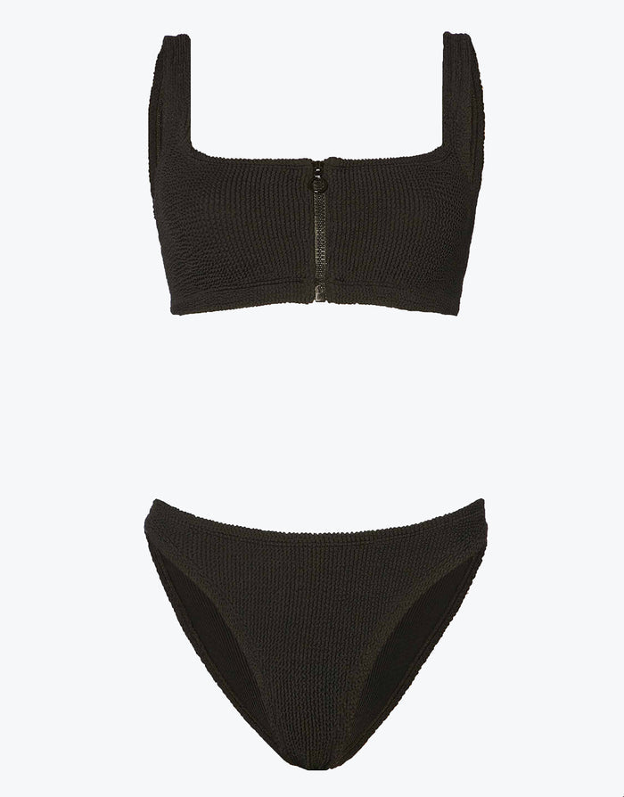 Hunza G Dallas Bikini Set - Black - Simply Beach UK