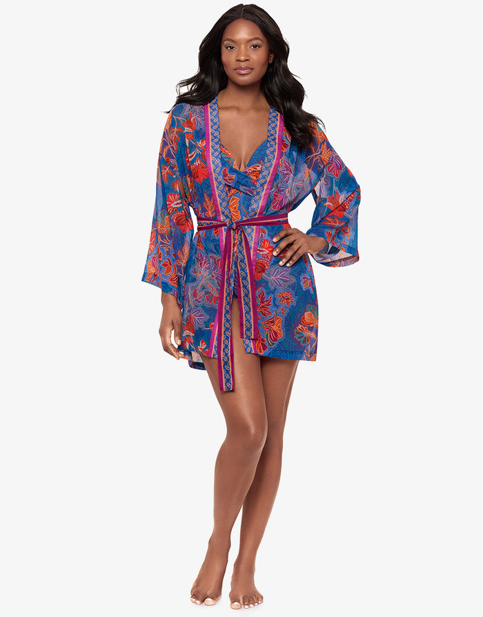 Miraclesuit Decoupage Kimono - Multi - Simply Beach UK