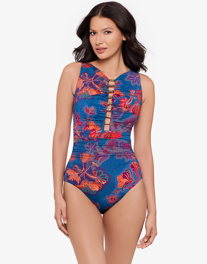 Miraclesuit Decoupage Swizzle Swimsuit - Multi - Simply Beach UK