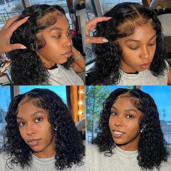 Deep Wave Human Hair Bob Wig
