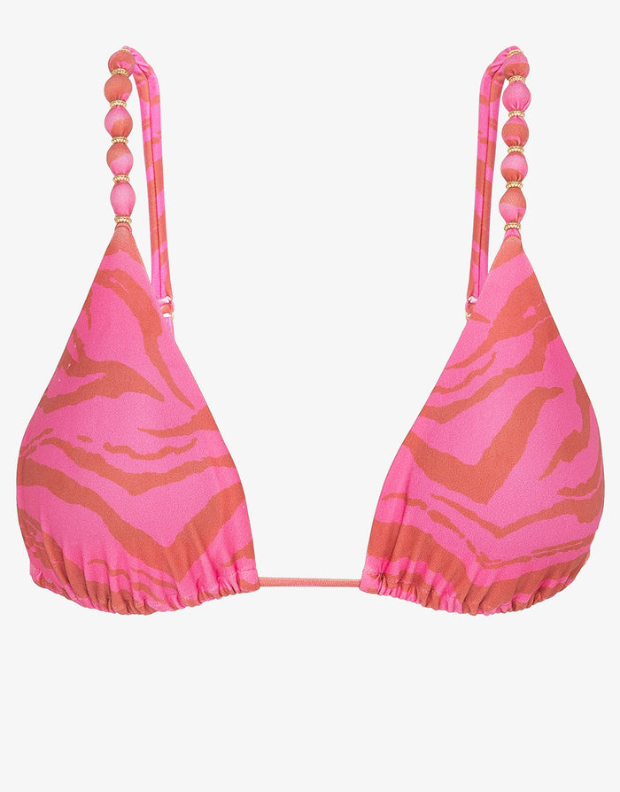 Diani Beads Parallel Tri Bikini Top - Pink - Simply Beach UK