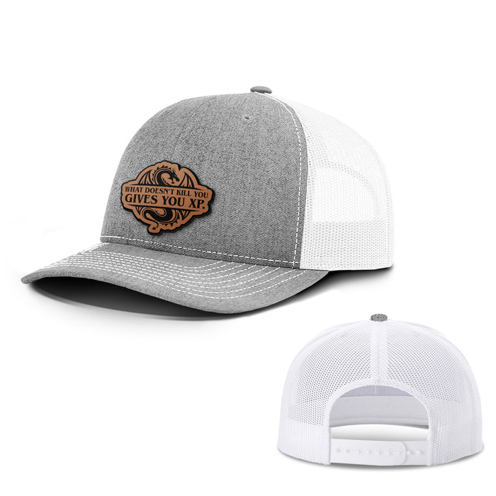 Doesn't Kill You Leather Patch Hats - BustedTees.com
