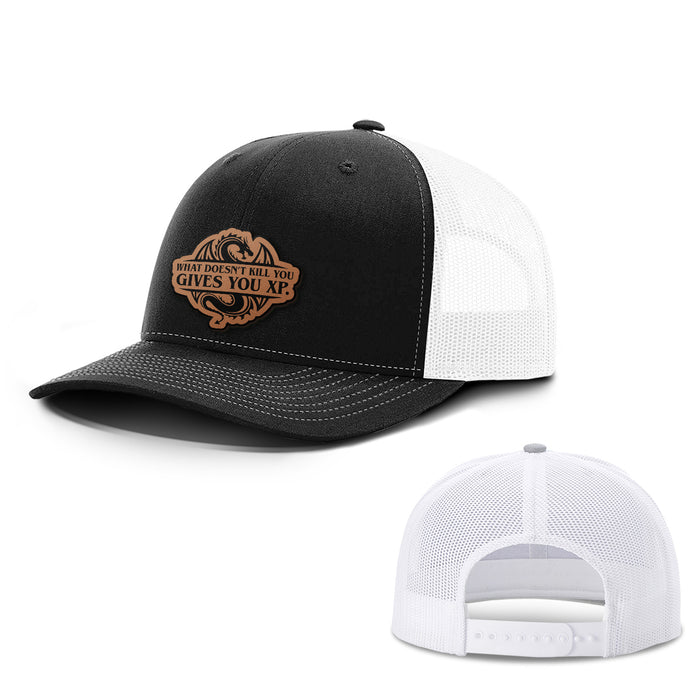 Doesn't Kill You Leather Patch Hats - BustedTees.com