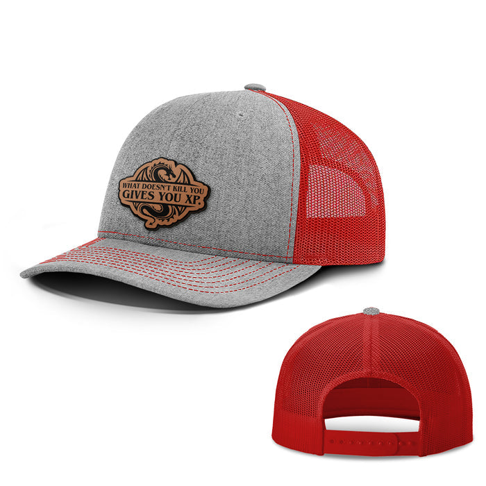 Doesn't Kill You Leather Patch Hats - BustedTees.com