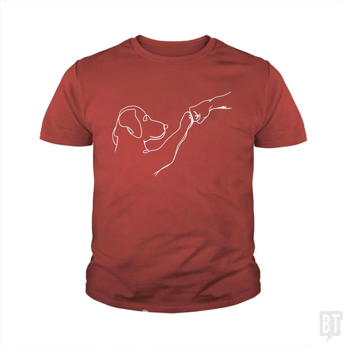 Dog and Human Fist Bump Kids Shirt