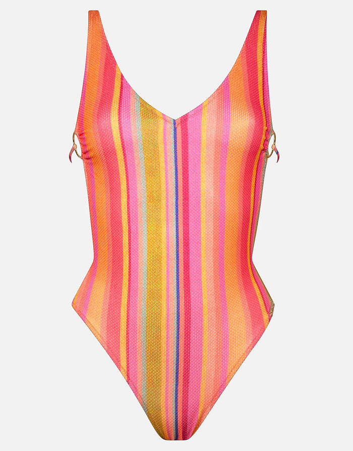 Dopamine Stripe Swimsuit - Dopamine Brights - Simply Beach UK