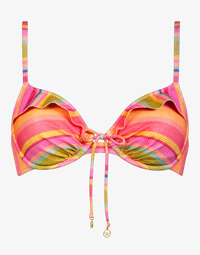 Dopamine Stripe Underwire Bikini Top - Dopamine Brights - Simply Beach UK