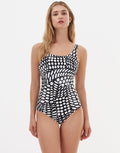 Nuria Ferrer Dots High Front Swimsuit - Black and White - Simply Beach UK