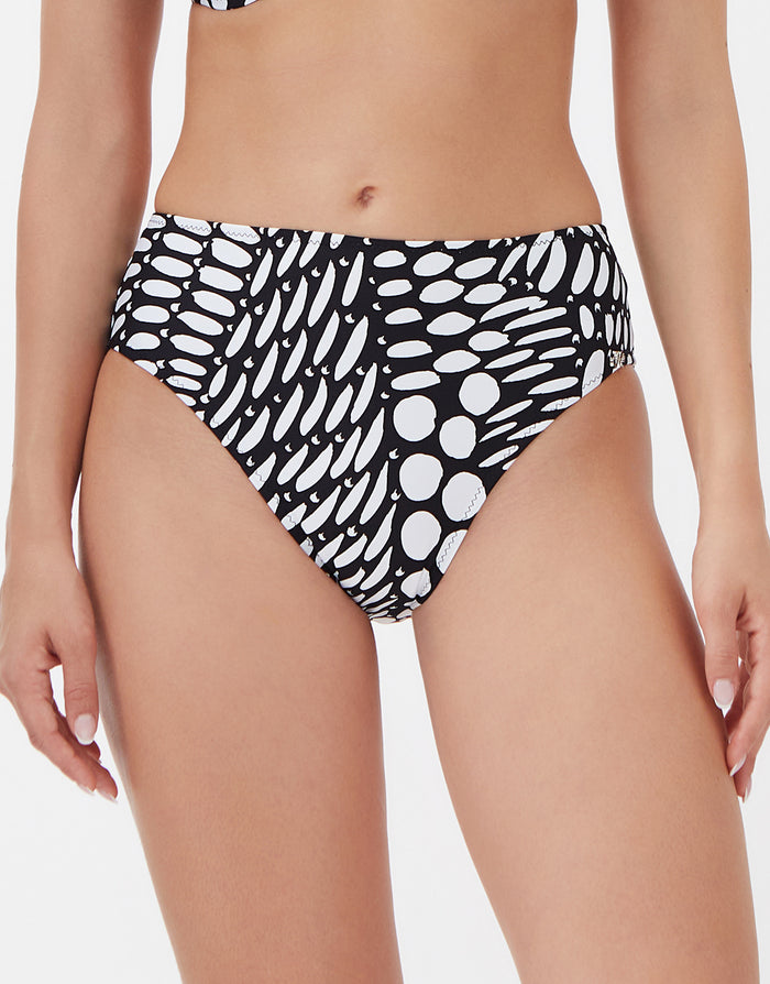 Nuria Ferrer Dots Maxi Bikini Pant - Black and White - Simply Beach UK