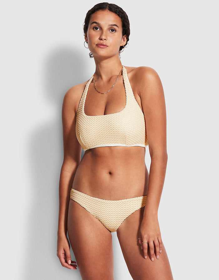 Dream Catcher Hipster Bikini Pant - Ecru - Simply Beach UK