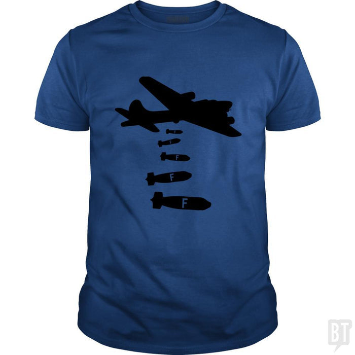 SunFrog-Busted Funky Hippo Classic Guys / Unisex Tee / Royal Blue / S Dropping F Bombs