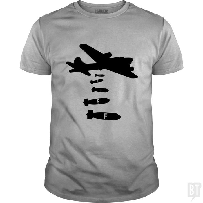 SunFrog-Busted Funky Hippo Classic Guys / Unisex Tee / Sport Grey / S Dropping F Bombs