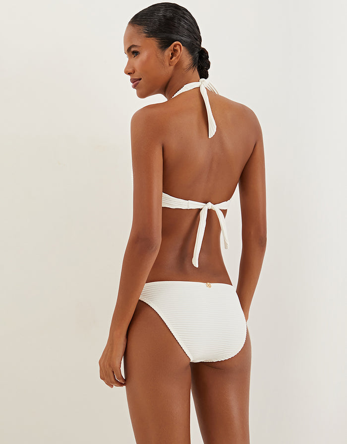 Dune Fany Full Bikini Pant - White - Simply Beach UK