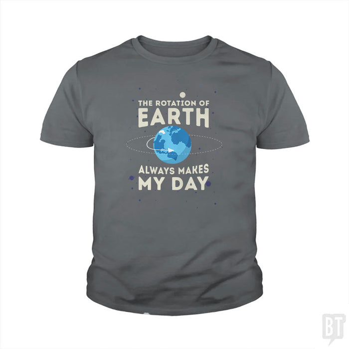 Earth Rotation Kids Shirt
