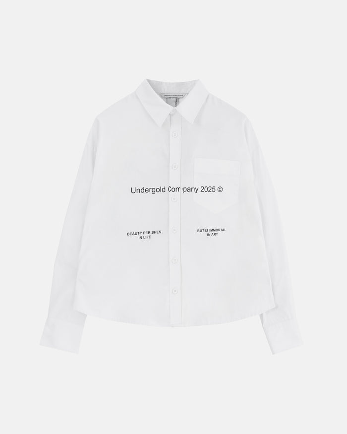 Echoes Beauty Long Sleeve Boxy Fit Shirt Bone