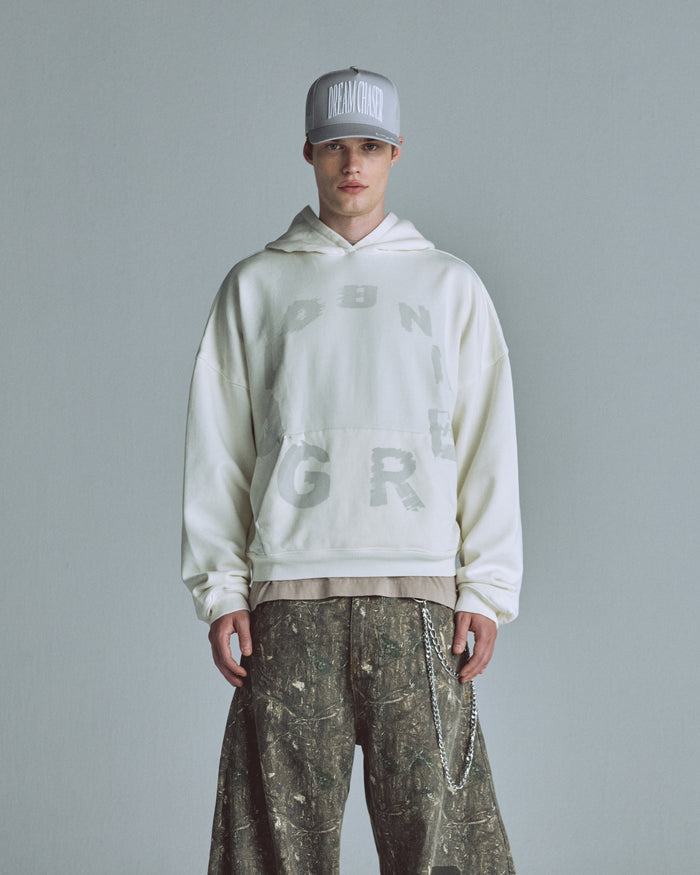 Echoes Tremor Boxy Fit Hoodie White