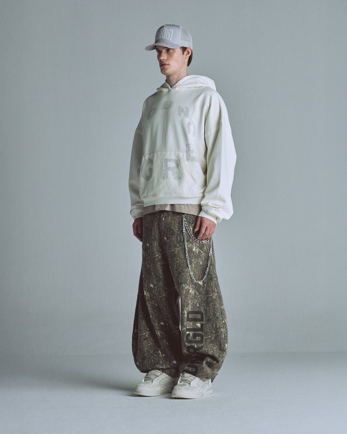 Echoes Tremor Boxy Fit Hoodie White