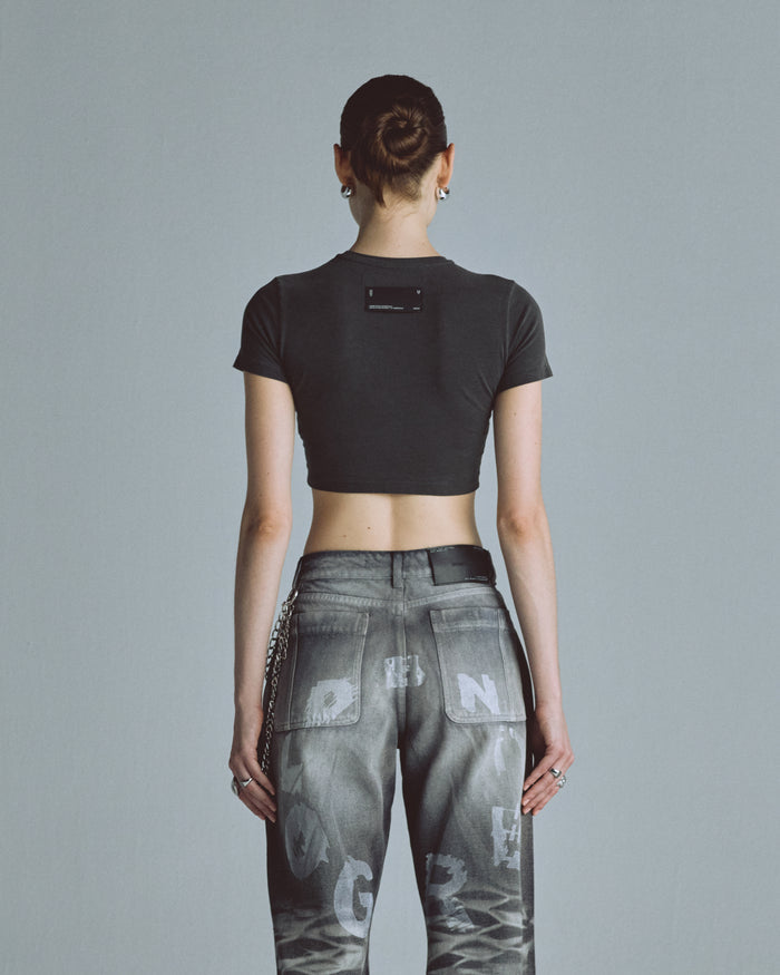 Echoes UNDRGLD Baby Tee Old Washed Gray