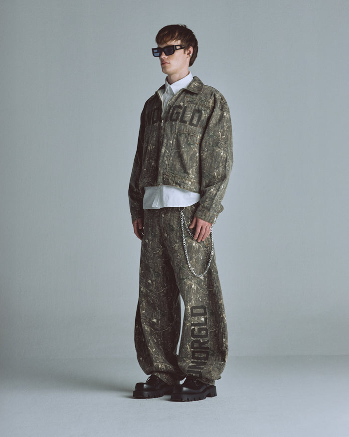 Echoes UNDRGLD Barrel Jeans Forest Pattern