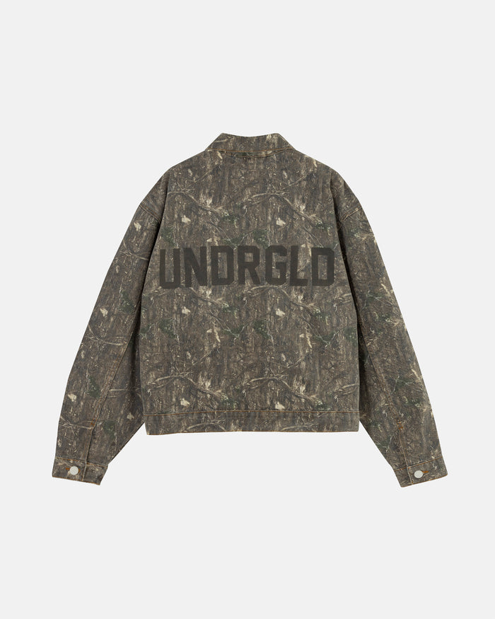 Echoes UNDRGLD Zip Up Jacket Forest Pattern