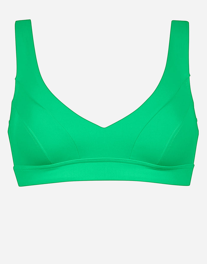 Eco Shape Bralette Crop Bikini Top - Lush Lime - Simply Beach UK