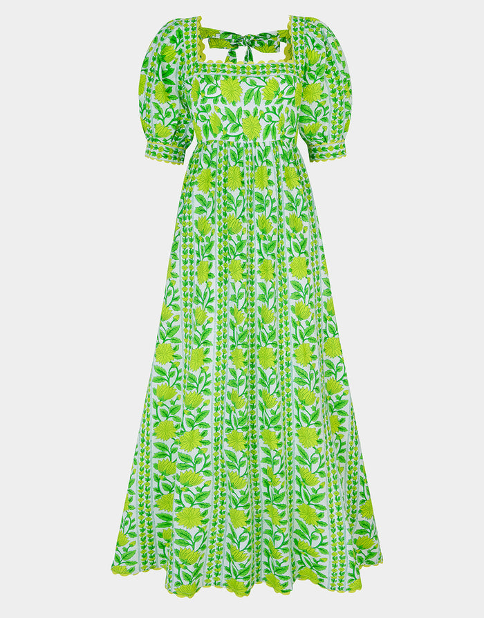 Pink City Prints Elizabeth Dress - Lime Border - Simply Beach UK
