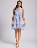 Elsa Sleeveless Shirt Dress - Blue - Simply Beach UK
