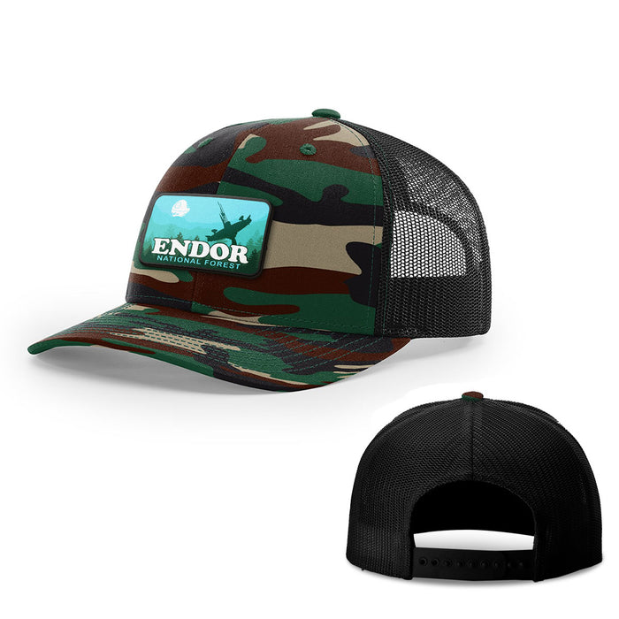 Snapback Trucker / Green Camo and Black / One Size
