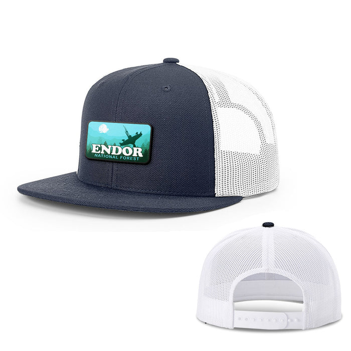 Snapback Flatbill / Navy and White / One Size