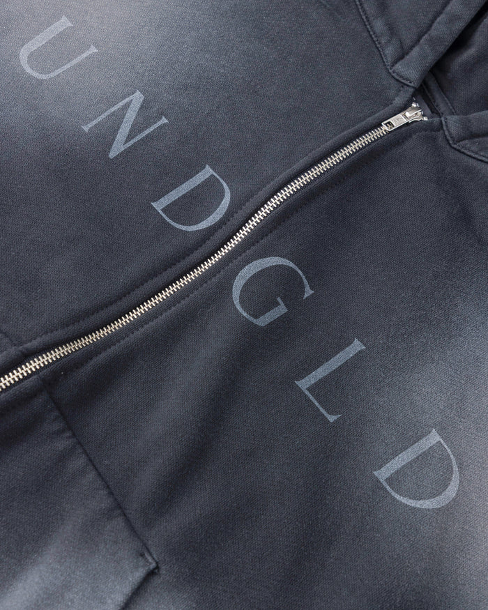 Eternal UNDGLD Boxy Zip Up Hoodie Smokey Black
