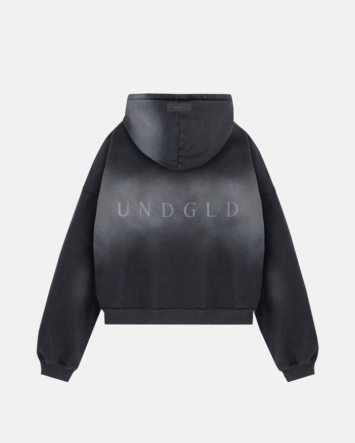 Eternal UNDGLD Boxy Zip Up Hoodie Smokey Black